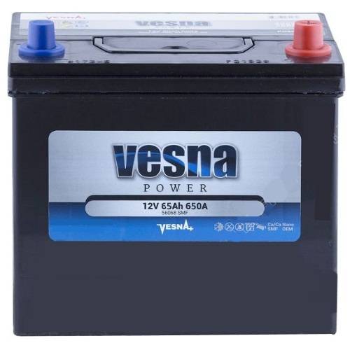 Акумулятор для автомобіля Vesna Power 6СТ-65R+ J