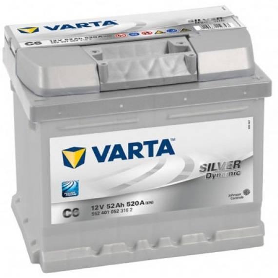 Авто акумулятор Varta Silver Dynamic C6 (552401052) 6СТ-52 R+