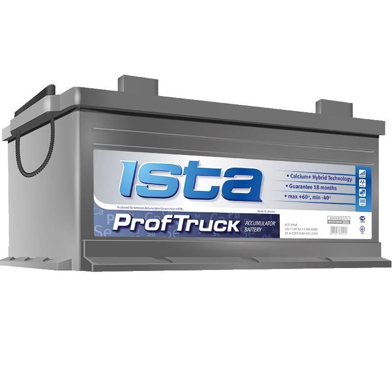 Вантажний автомобільний акумулятор Ista Professional Truck 6ст-190 R+ (вузький корпус)