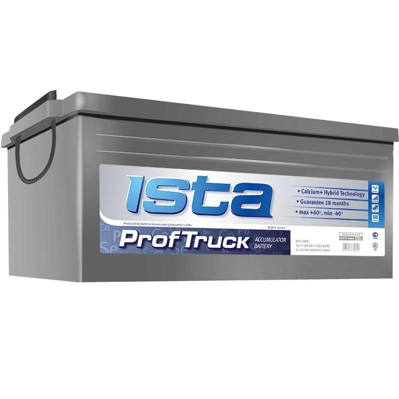 Вантажний авто акумулятор Ista Professional Truck 6ст-190 R+