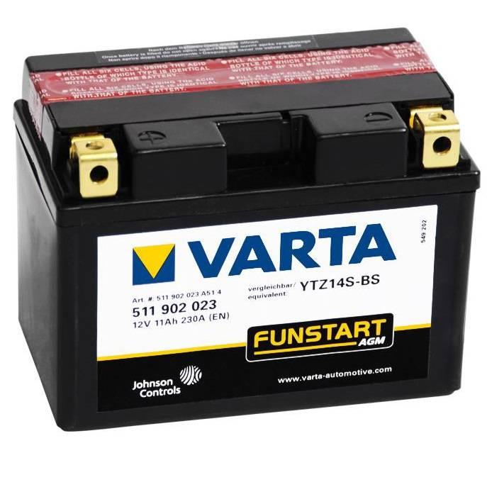 Автомобільний акумулятор Varta Moto 6СТ-11 L+ YTZ14S-4 YTZ14S-BS(511902023)