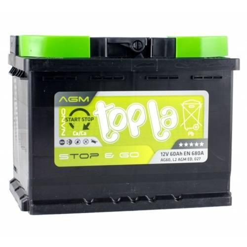 Авто акумулятор Topla Top Stop & Go 6СТ-60R+(114060)
