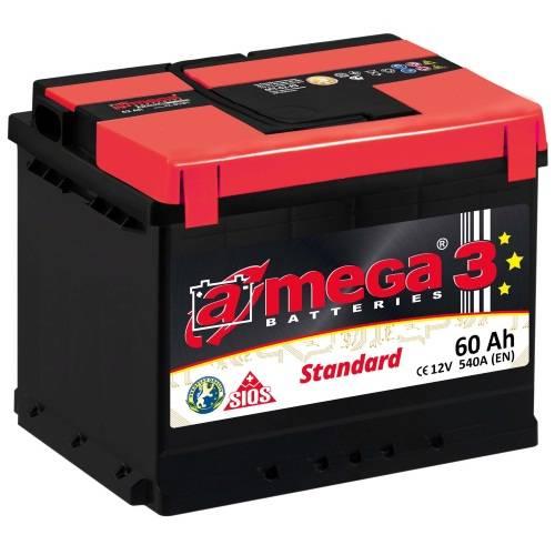 Авто акумулятор A-mega Standart 6СТ-60 R+