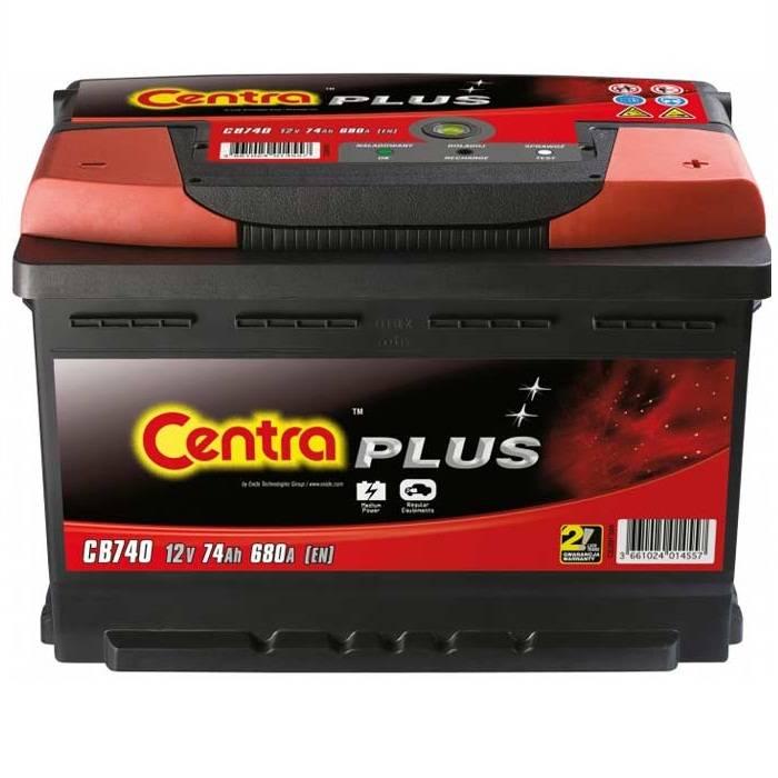 Автомобільний акумулятор Centra Plus 6СТ-74 R+(CB740)