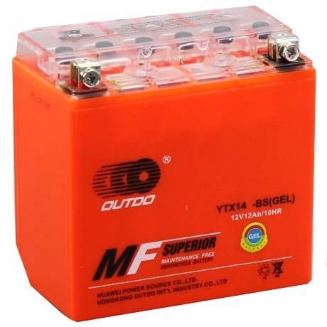 Мото акумулятор Outdo GEL 6СТ-14L+(YTX14-BS)