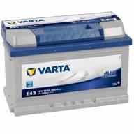 Авто акумулятор Varta Blue Dynamic E43 (572409068) 6СТ-72 R+