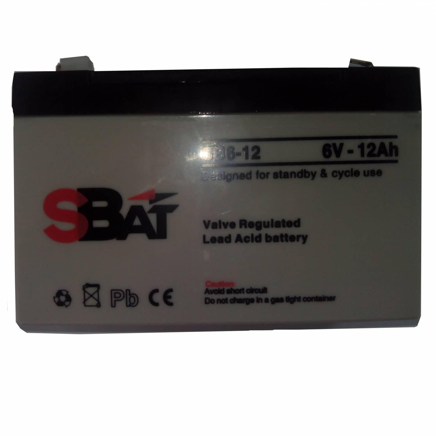 Акумулятор для дитячого автомобіля SBat 3СТ-14L+(CB6-12)