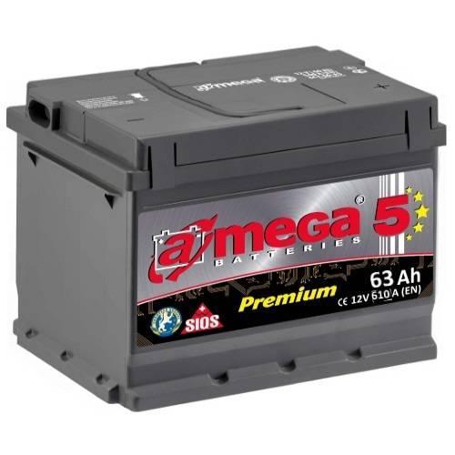 Авто акумулятор A-mega Premium 6СТ-63 R+