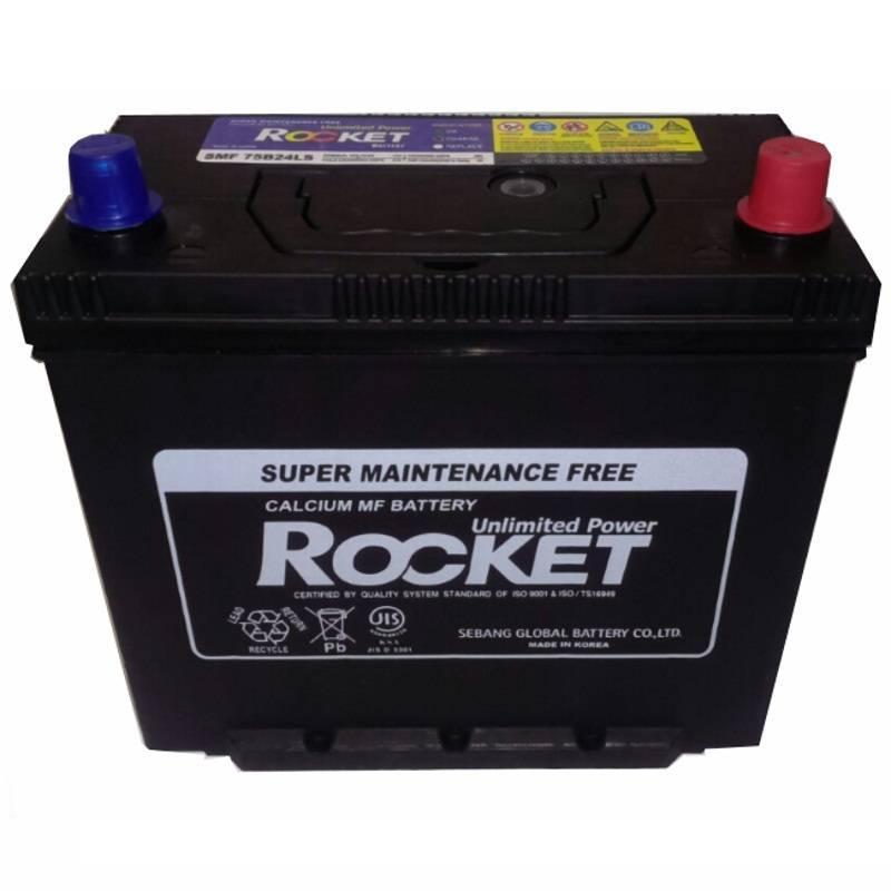 Автомобільний акумулятор Rocket 6СТ-55R+ (SMF 75B24LS) J