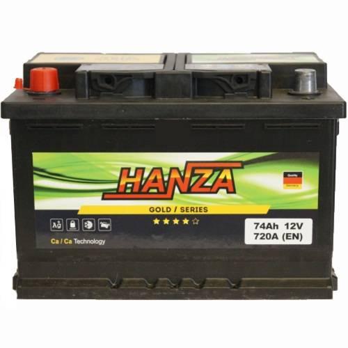 Авто акумулятор Hanza Gold 6СТ-74L+