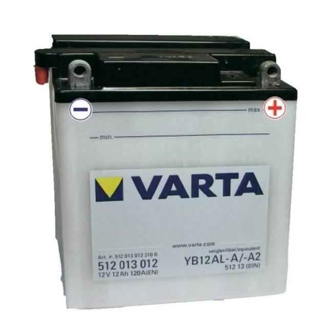 Автомобільний акумулятор Varta Moto 6СТ-12 R+ YB12AL-A YB12AL-A2 (512013012)