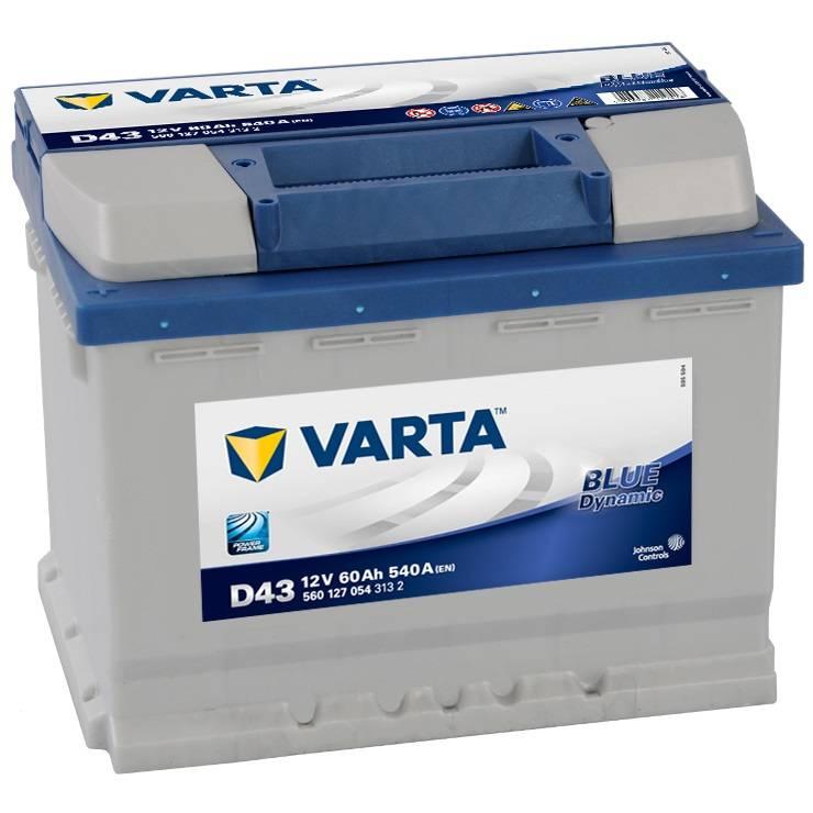 Авто акумулятор Varta Blue Dynamic D43 (560127054) 6СТ-60 L+