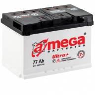 Авто акумулятор A-mega Ultra Plus 6СТ-77 R+