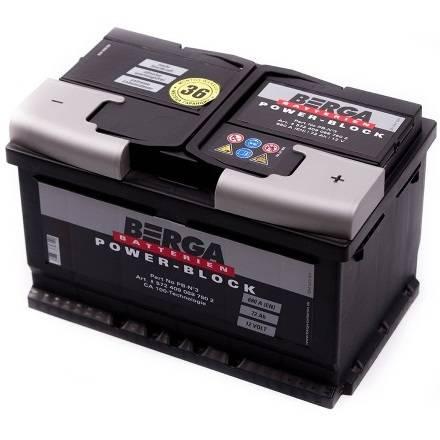 Автомобільний акумулятор Berga Power-Block 6СТ-72R+(572409068)