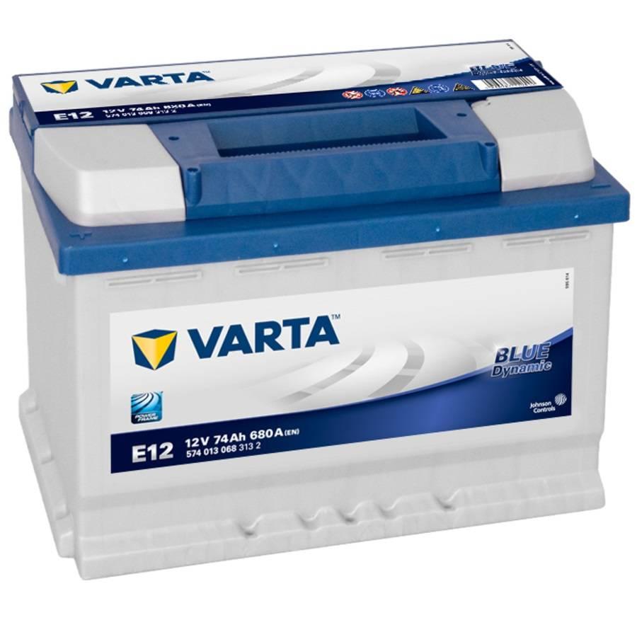 Авто акумулятор Varta Blue Dynamic E12 (574013068) 6СТ-74 L+