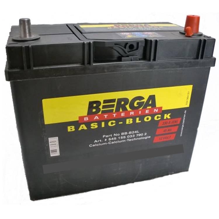 Авто акумулятор Berga Basic-Block 6СТ-45R+(545155033) J