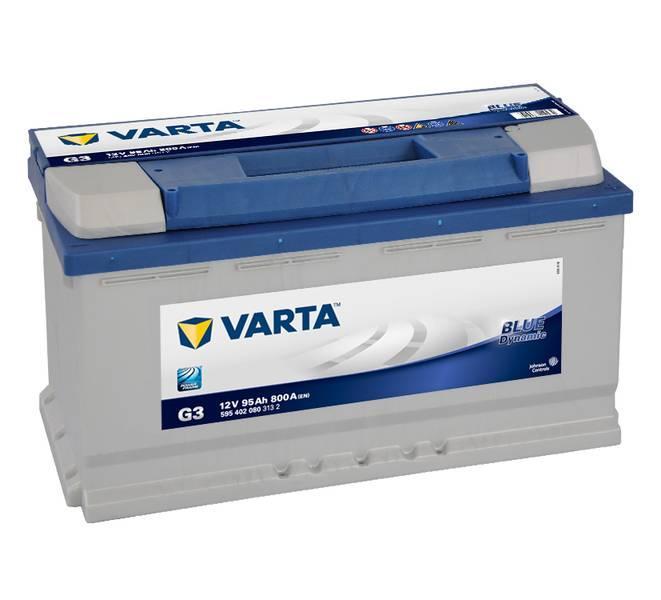 Авто акумулятор Varta Blue Dynamic G3 (595402080) 6СТ-95 R+