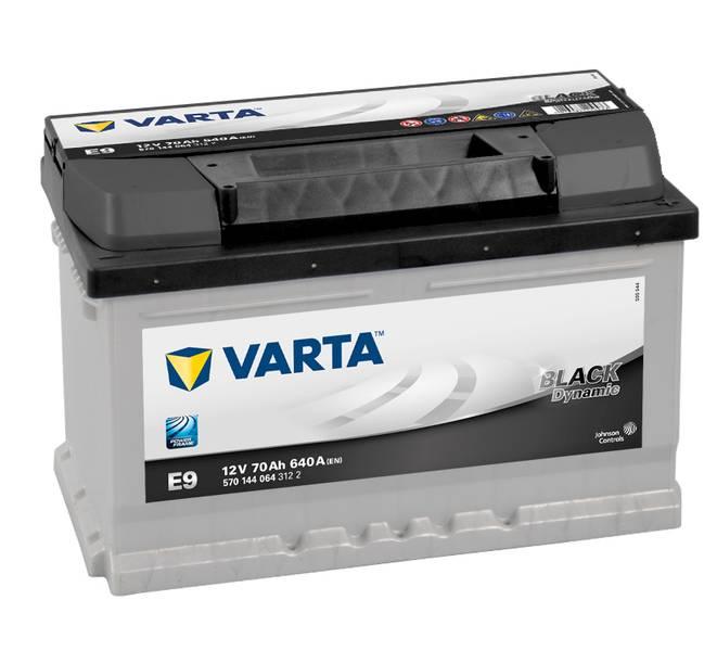 Авто акумулятор Varta Black Dynamic E9 (570144064) 6СТ-70 R+