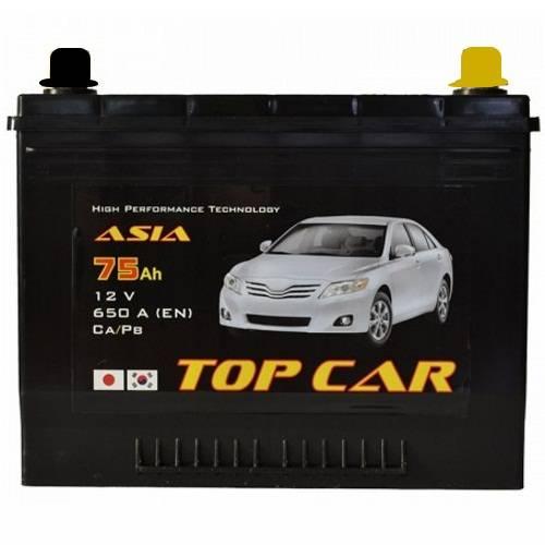 Автомобільний акумулятор Top Car 6СТ-75R+ J