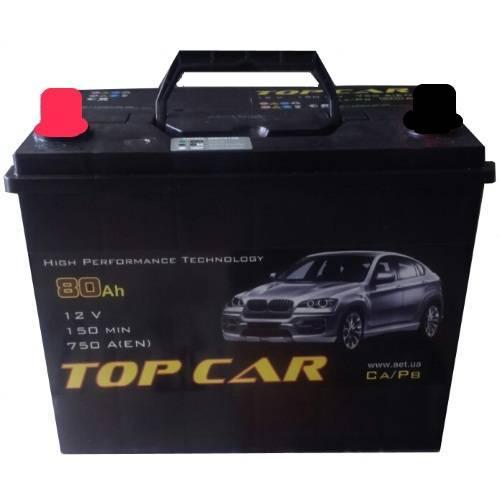 Автомобільний акумулятор Top Car 6СТ-80L+ J