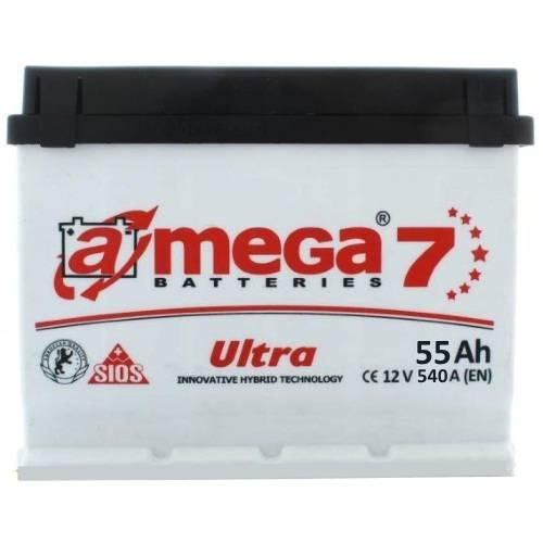 Авто акумулятор A-mega Ultra 6СТ-55 R+