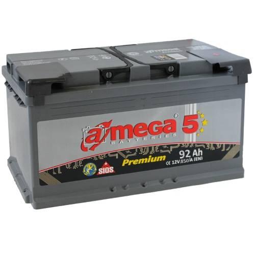 Авто акумулятор A-mega Premium 6СТ-92 R+