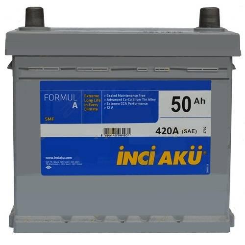 Авто акумулятор Inci Aku Formul A 6СТ-50R+J (Hyundai)