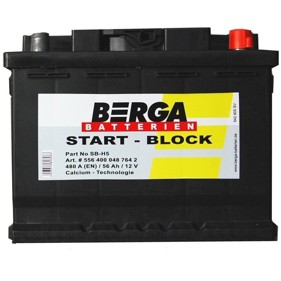 Авто акумулятор Berga Start-Block 6СТ-56R+(556400048)