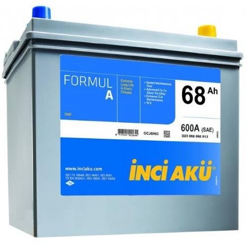 Авто акумулятор Inci Aku Formul A 6СТ-68R+J