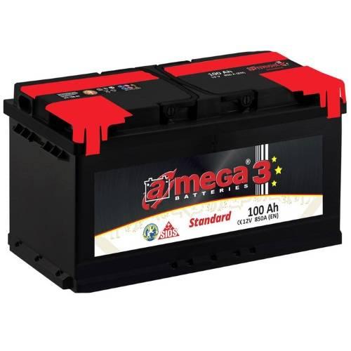Авто акумулятор A-mega Standart 6СТ-100 R+