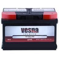 Акумулятор для автомобіля Vesna Premium 6СТ-75R+ низький корпус