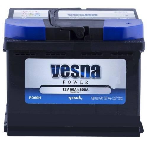 Акумулятор для автомобіля Vesna Power 6СТ-60R+