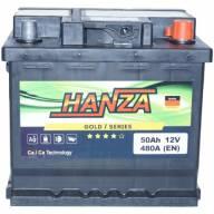 Авто акумулятор Hanza Gold 6СТ-50R+