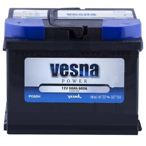 Акумулятор для автомобіля Vesna Power 6СТ-60L+