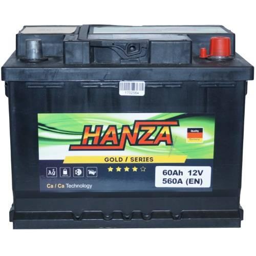 Авто акумулятор Hanza Gold 6СТ-60R+