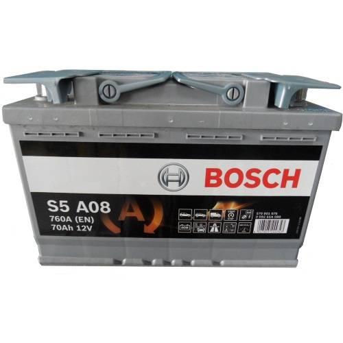 Автомобільний акумулятор Bosch AGM (0092S5A080) 6СТ- 70 R+(S5A08)