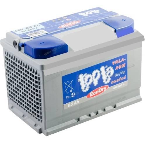 Авто акумулятор Topla EcoDry 6СТ-65R+(0012902)