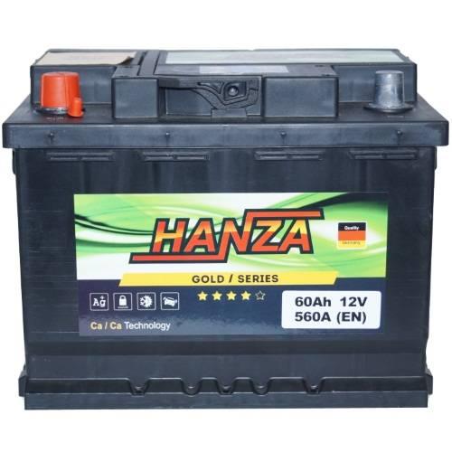 Авто акумулятор Hanza Gold 6СТ-60L+