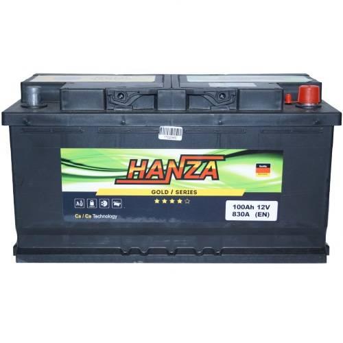 Авто акумулятор Hanza Gold 6СТ-100R+