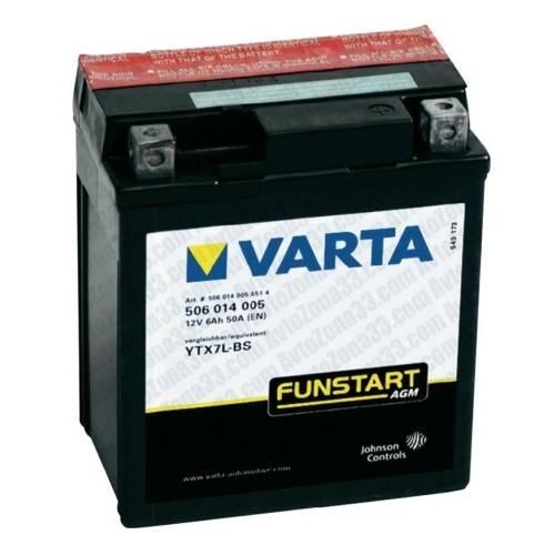 Автомобільний акумулятор Varta Moto 6СТ-6 R+ YTX7L-4 YTX7L-BS (506014005)