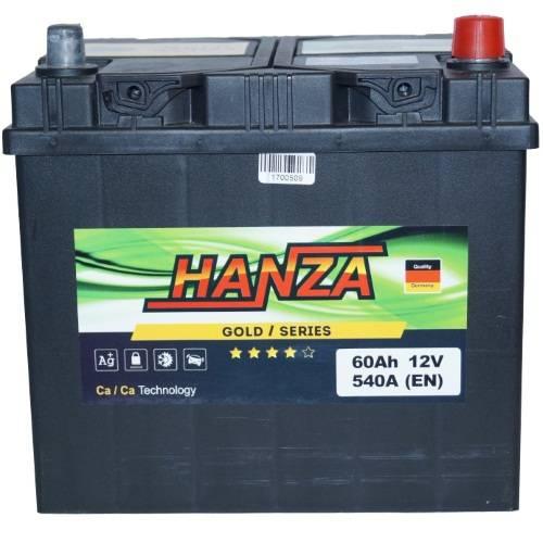 Авто акумулятор Hanza Gold 6СТ-60R+ J