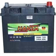 Авто акумулятор Hanza Gold 6СТ-60R+ J