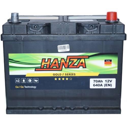 Авто акумулятор Hanza Gold 6СТ-70R+ J