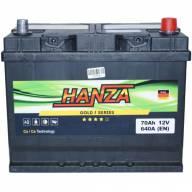 Авто акумулятор Hanza Gold 6СТ-70R+ J